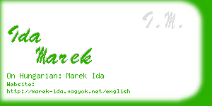 ida marek business card